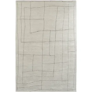 Folded Irregular Line-drawn Rug showing thickness