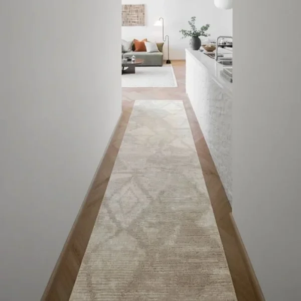 Large Diamond Patterned Runner Rug