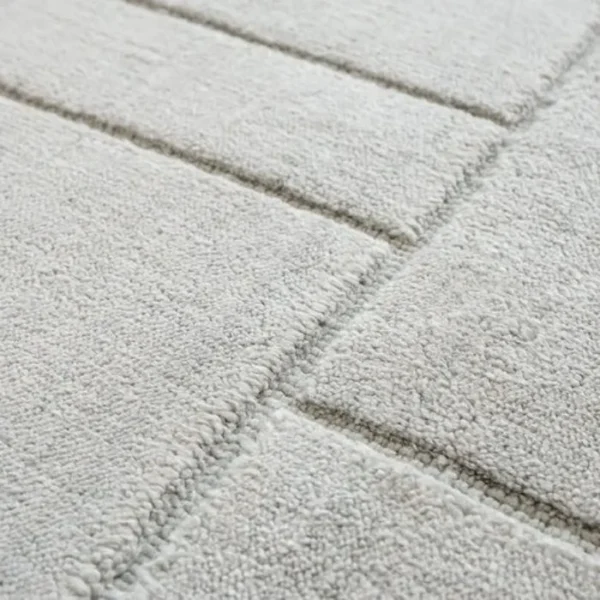Light Grey Line Pattern Round Rugs image 4