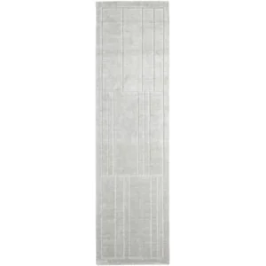 Light Grey Line Pattern Runner Rugs image 2