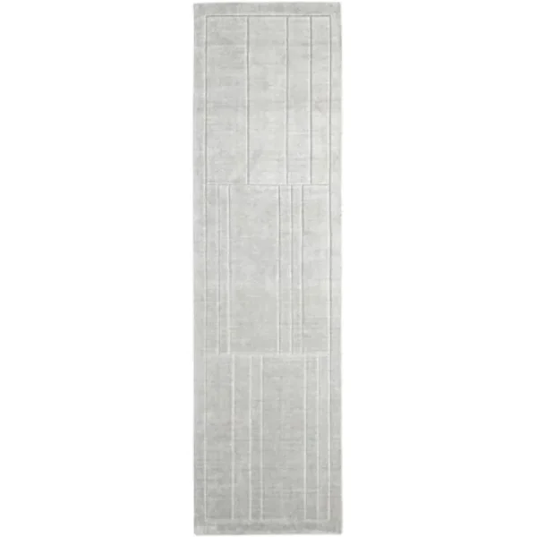 Light Grey Line Pattern Runner Rugs image 2