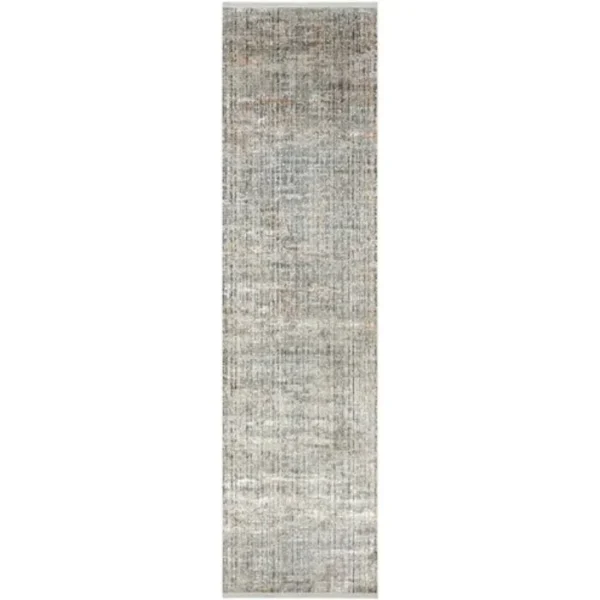 Light Grey Stripped Base Fade Blurred Runner Rugs image 2