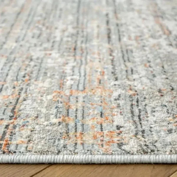 Light Grey Stripped Base Fade Blurred Runner Rugs image 4