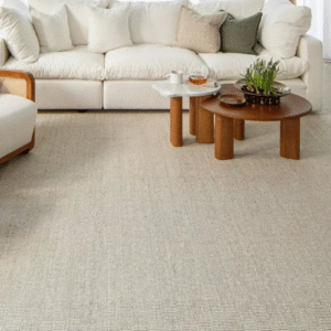 Rug placed in minimal interior setup