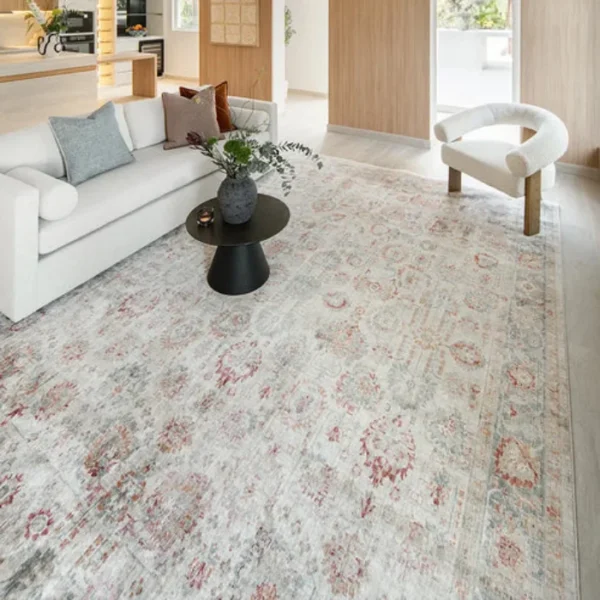 Distressed Boho Rug for Bedrooms