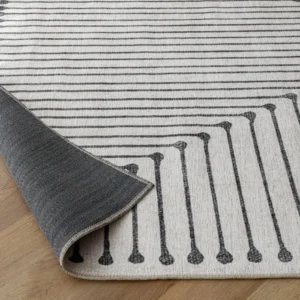 Modern matchstick lines rug