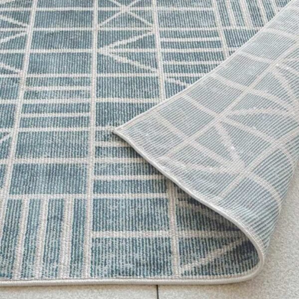 Matte Textured Outdoor Turquoise Rugs