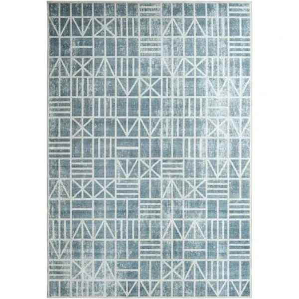 Matte Textured Outdoor Turquoise Rugs image 5