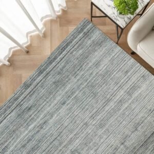 Minimal rug with narrow linear texture