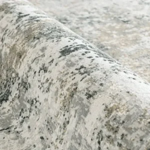 Modern Brown and Teal Distressed Round Rugs image 3