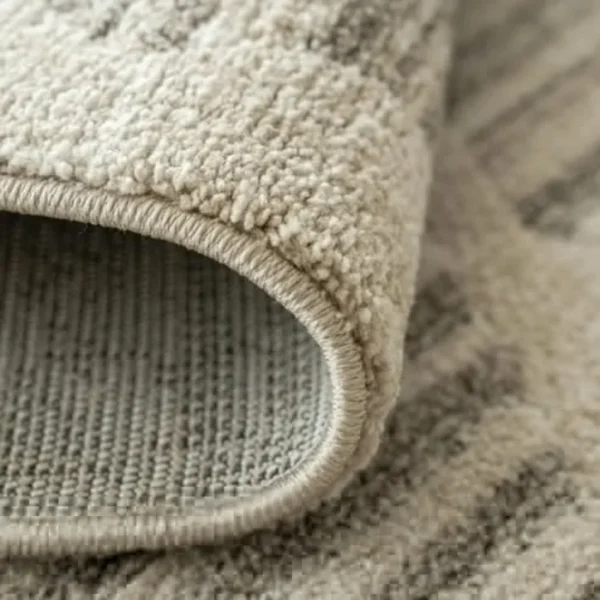 Modern Cream Zigzag Diamond Rug