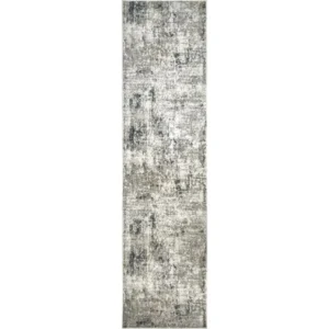 Modern Grey Distressed Runner Rug image 2