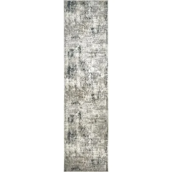 Modern Grey Distressed Runner Rug image 2