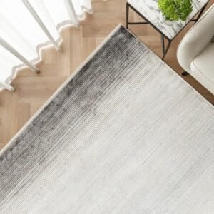 Slim line grey rug for modern spaces