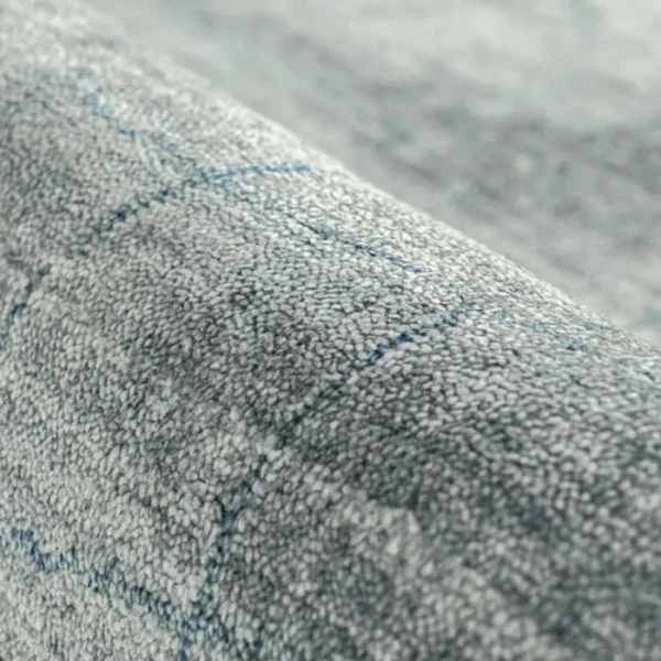 Modern In Solid Grey And Teal Rug For Homes