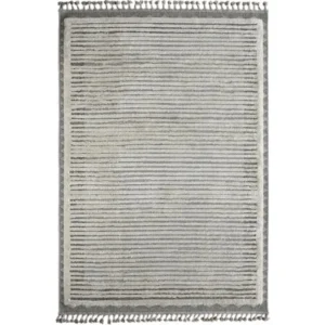 Ivory zigzag rug for modern interiors