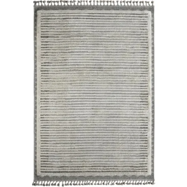 Ivory zigzag rug for modern interiors