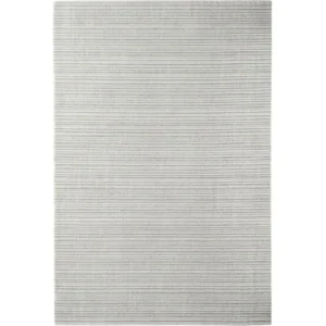 Thin striped rug with texture contrast