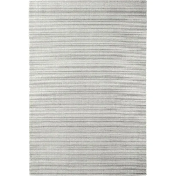 Thin striped rug with texture contrast
