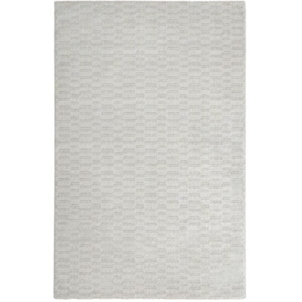 Textured rug with rectangular layout