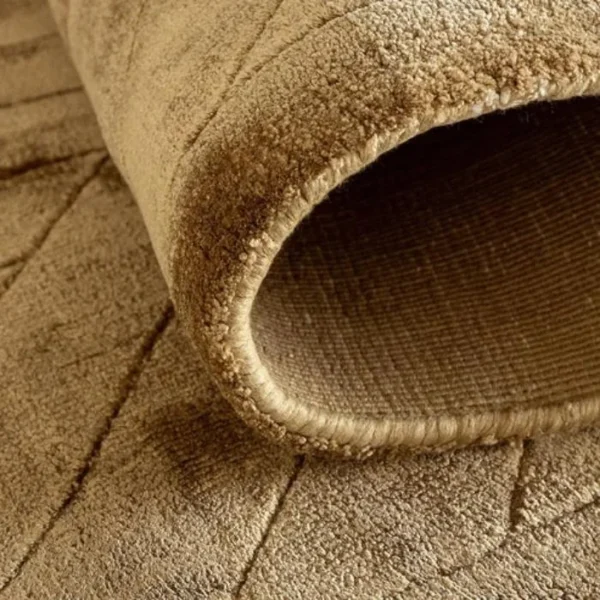 Modern solid gold area rug