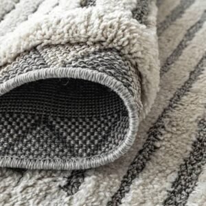 Modern Zigzag Runner Rug – Soft Neutral Finish image 2