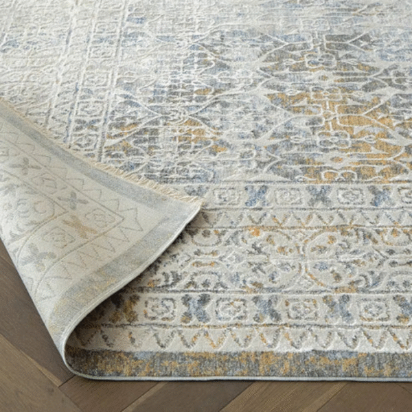 Vintage multicolored faded rug