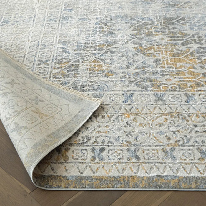 Vintage multicolored faded rug