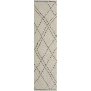Narrow Line Designed Beige Runner Rugs image 2