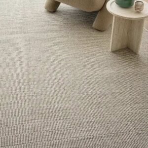 Narrow Stripes Forming Grid Design Round Rugs - Image 4