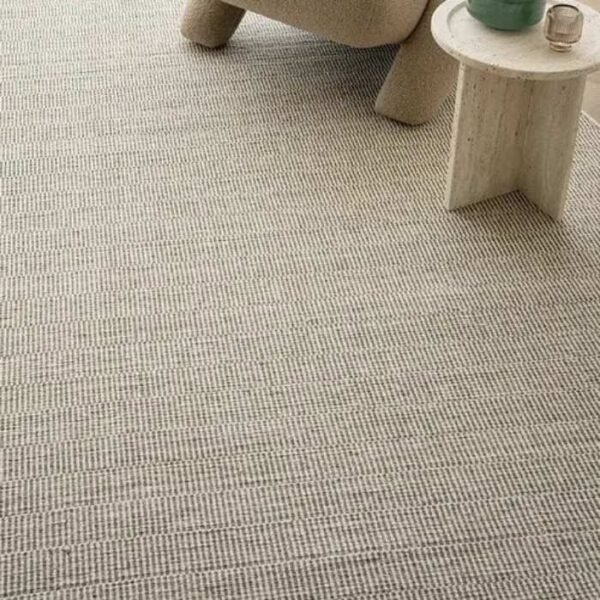 Narrow Stripes Forming Grid Design Round Rugs - Image 4