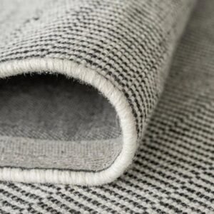 Narrow Stripes Forming Grid Design Round Rug 1