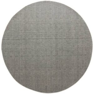 Narrow Stripes Forming Grid Design Round Rug 2
