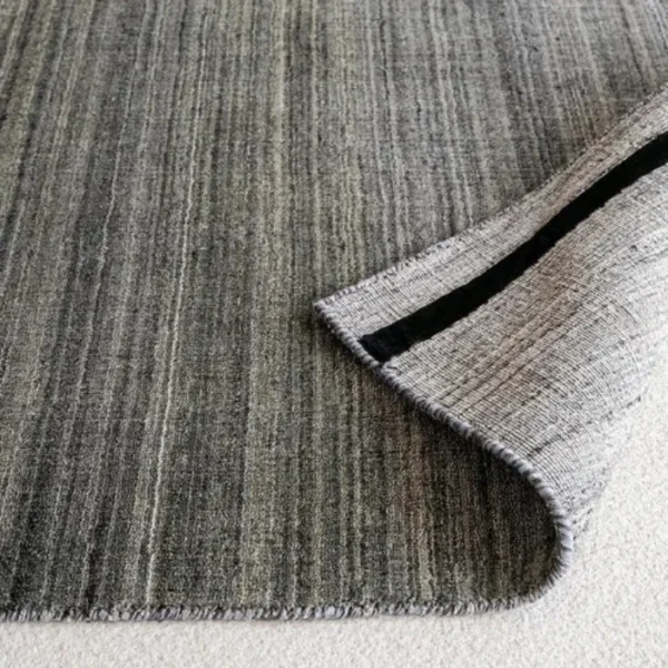 Narrow stripes ombre rug in living room