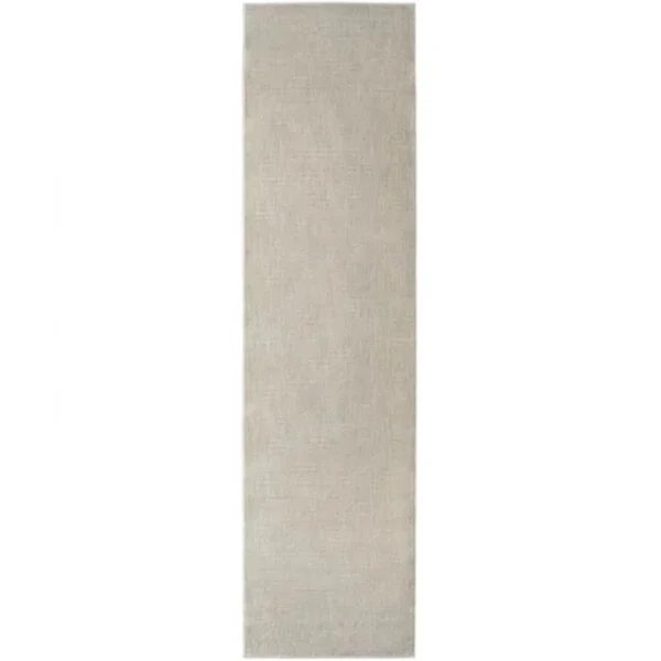 Narrow Textured Stripes Beige Runner Rugs image 2