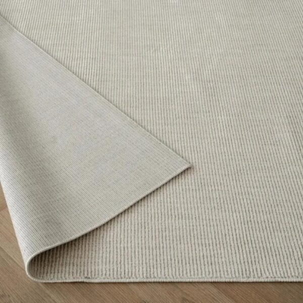 Narrow Textured Stripes Beige Runner Rugs - Image 3
