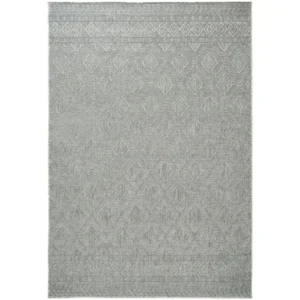 Neutral Grey Patterned Rug