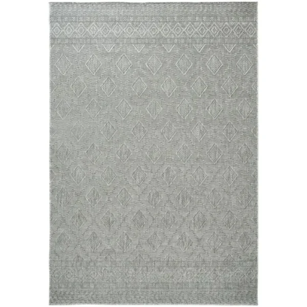 Neutral Grey Patterned Rug
