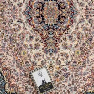 Traditional oriental rug with central medallion