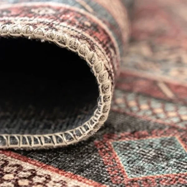 Ornate Border Diamond Pattern Runner Rugs image 4