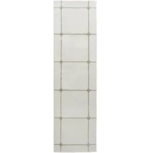 Oversized Grid Line Cream Runner Rug - Image 3