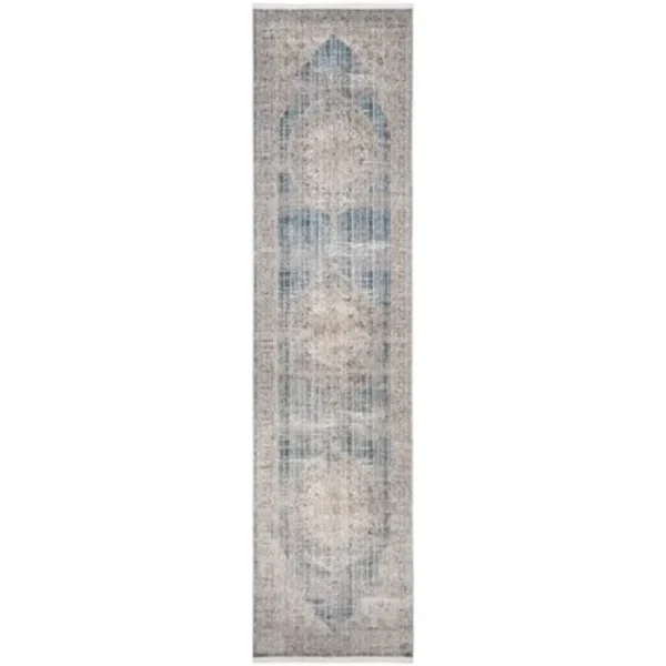 Pale Blue Oriental Runner Rug image 2