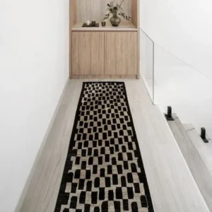 Pattern of Small Squares Modern Runner Rugs