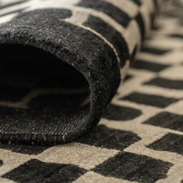 Pattern of Small Squares Modern Rug in soft tones