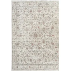 Persian-style rug with center medallion focus
