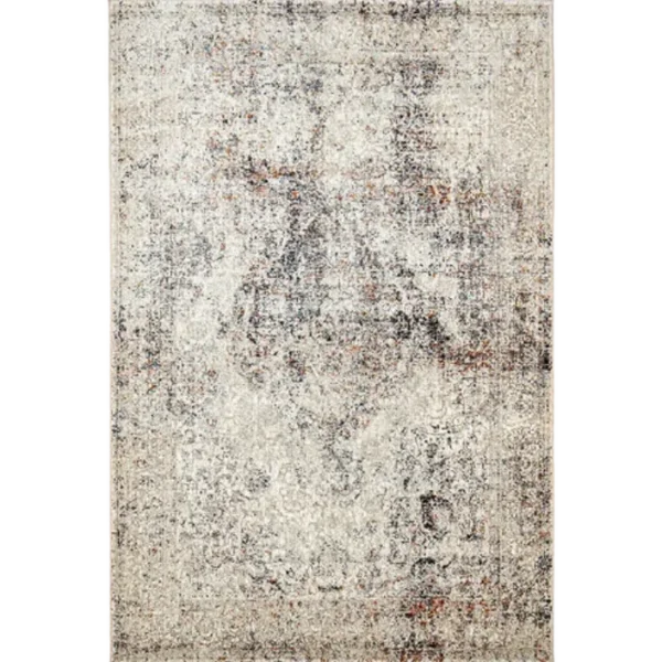 Premium Distressed Grey Beige Abstract Rug UAE