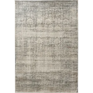 Decorative Faded Traditional Pattern In Cream & Grey Base Rug