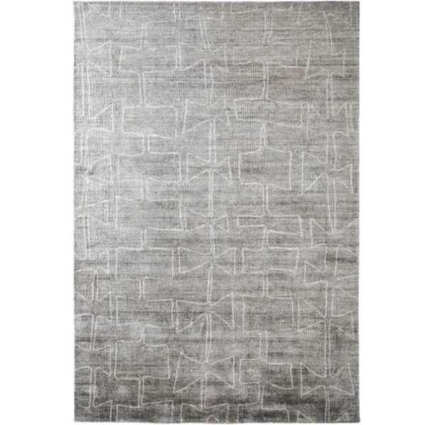 Premium Grey Pattern Blue Wool Rug for Home
