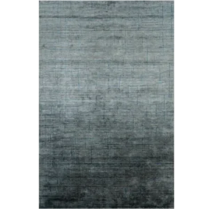 Decorative Modern In Solid Grey And Teal Rug