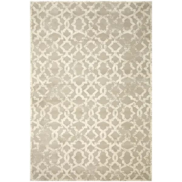 Premium Trellis Pattern Beige Ivory Rug Design